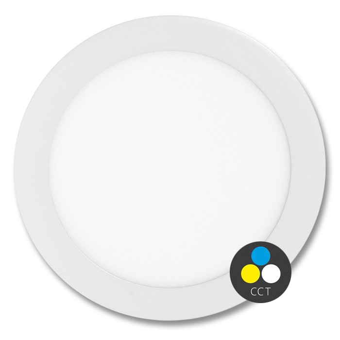 Zapustený LED panel LADA 24V kruh, 30 cm, 24 W, CCT, IP44, biely (LED24V-WSL-CCT/24W/BI)