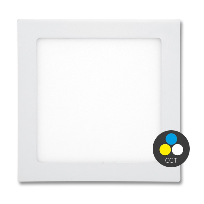 Zapustený LED panel RAFA 24V štvorec, 22,5 × 22,5 cm, 18 W, CCT, IP44, biely (LED24V-WSQ-CCT/18W/BI)