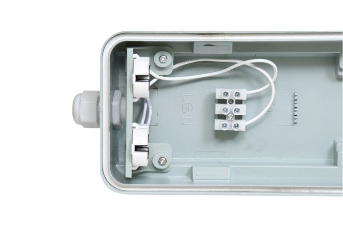 Prachotesné svietidlo LIBRA pre 2× LED trubicu T8 G13, 126,5 cm, IP65, bez trubíc (TL3902A-2xLED/1)