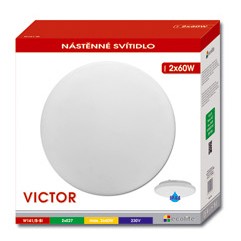 Stropné svietidlo VICTOR B na 2× E27, max. 2× 60 W, 37 cm, IP44, biele (W141/B-BI)