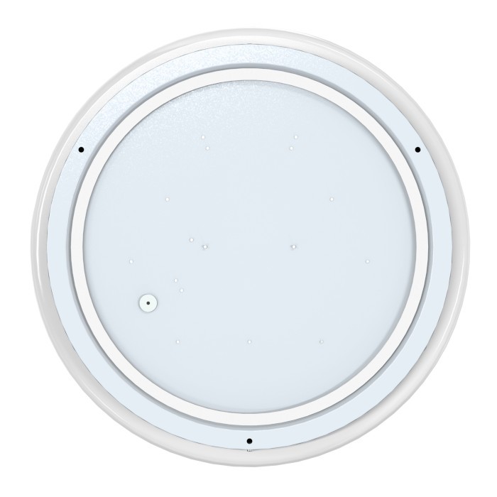 Stropné LED svietidlo DUHA s RGB podsvietením a ovládačom, Ø 38,5 cm, 30 W a 6 W RGB, CCT, IP20, biele (WCJ385-36W/RGBW)