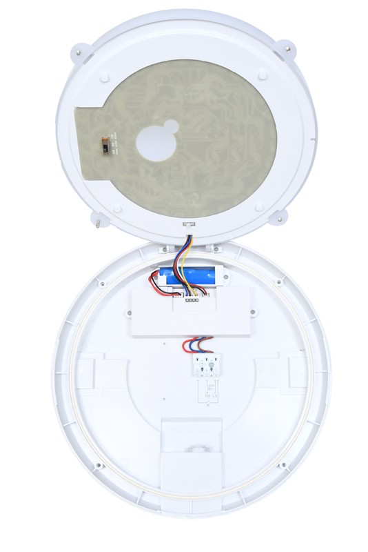 Stropné LED svietidlo ZARA s núdzovým modulom, 30 cm, 18 W, CCT, IP66, IK10 (WHST706/EM-18W/CCT)