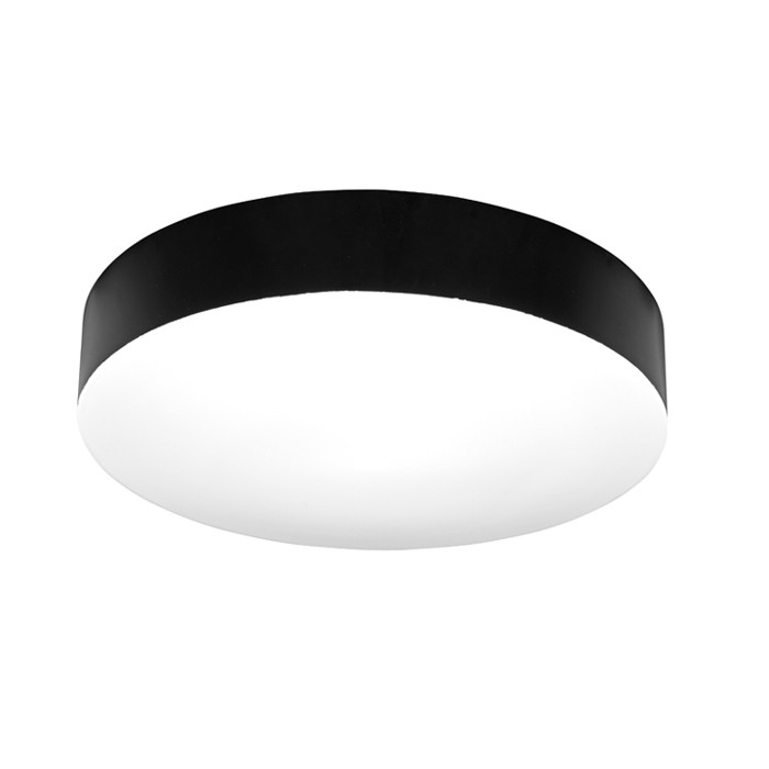 Stropné LED svietidlo MAKARON kruh, Ø 30 cm, 24 W, CCT, IP44, čierne (WML300-CCT/24W/CR)