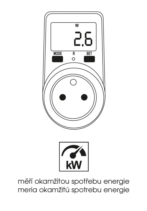 Zásuvkový merač spotreby elektrickej energie (XPM-04)