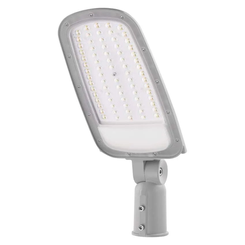 Pouličné LED svietidlo SOLIS 70 W v sivom hliníkovom tele