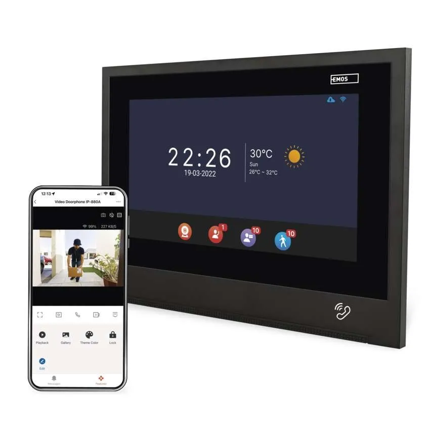 Používateľské rozhranie monitora videovrátnika GoSmart IP880B 2WIRE