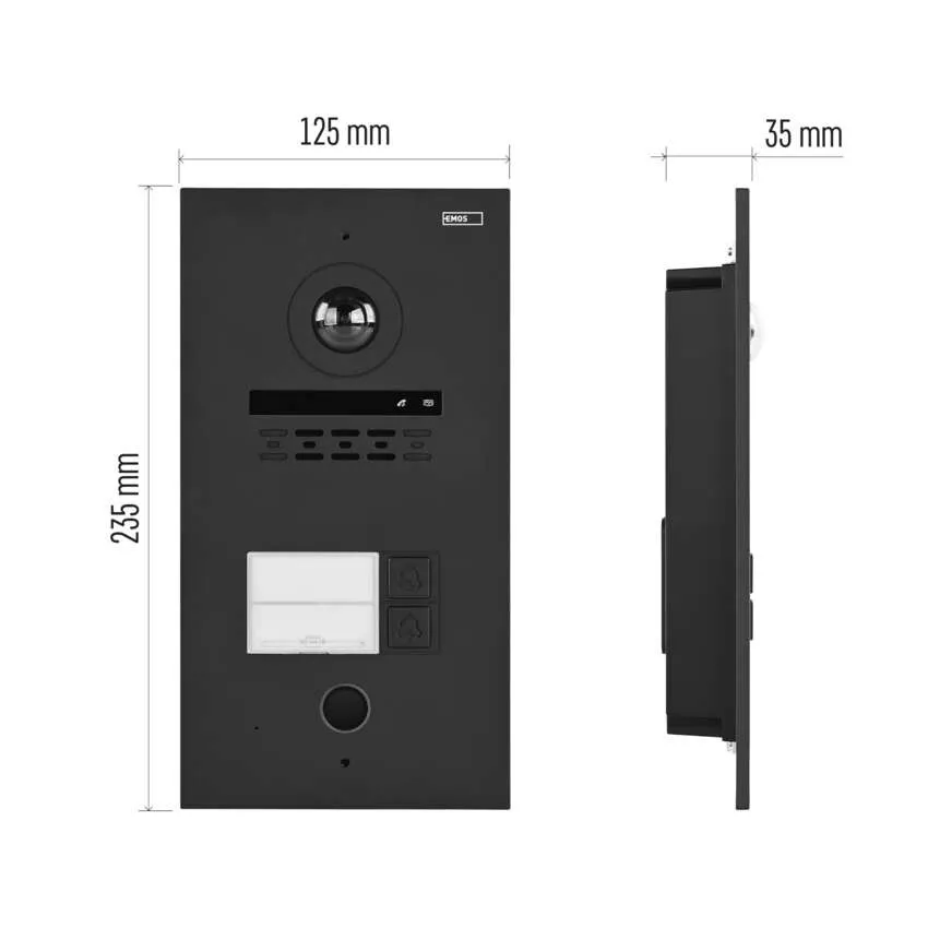 Kamerová jednotka GoSmart IP-880A 2WIRE osadená na stene