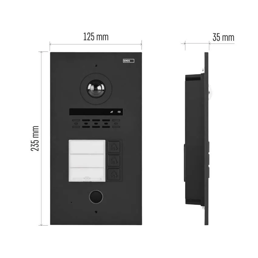 Kamerová jednotka GoSmart IP-880A 2WIRE osadená na stene