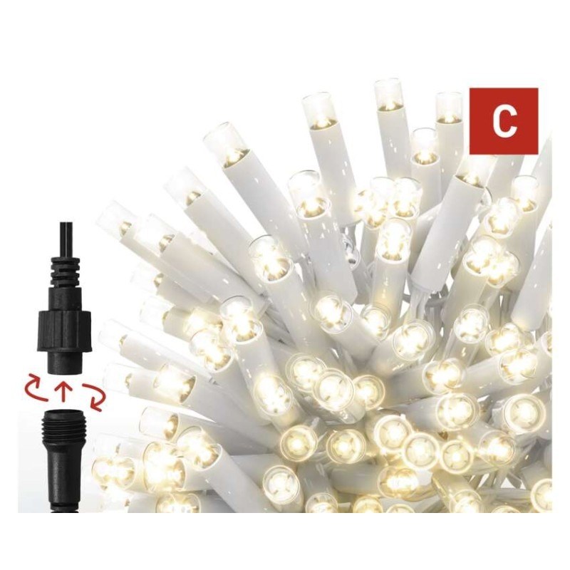 Premium LED spojovacia reťaz biela – cencúle, 3 m, vonkajšia, teplá biela