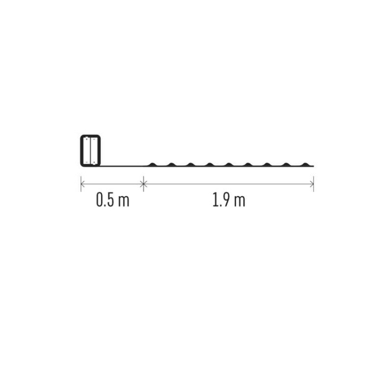 LED vianočná nano reťaz, 1,9 m, 2x AA, vnútorná, multicolor, časovač