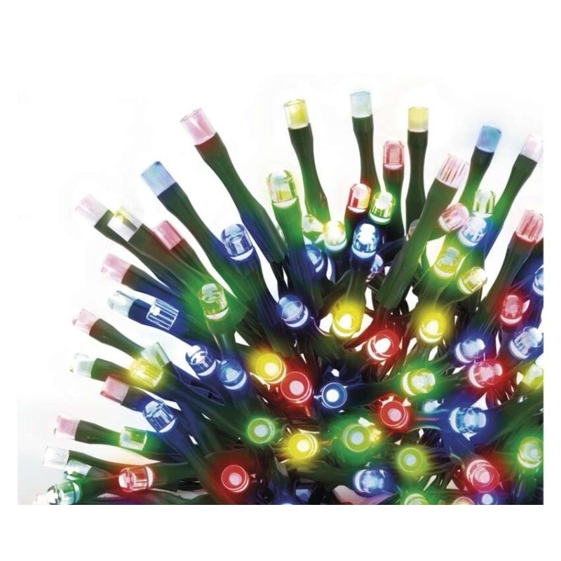 LED vianočná reťaz, 12 m, vonkajšia aj vnútorná, multicolor, programy, časovač