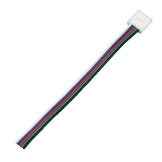 Napájací konektor pre RGBW LED pásy 10 mm (5 pinov) s káblom 15 cm