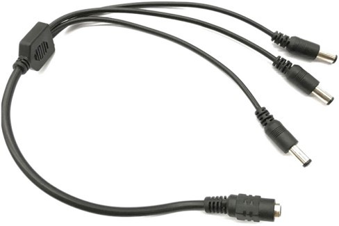 Rozbočovač DC 5,5/2,1 mm, 1 zásuvka na 3 zástrčky