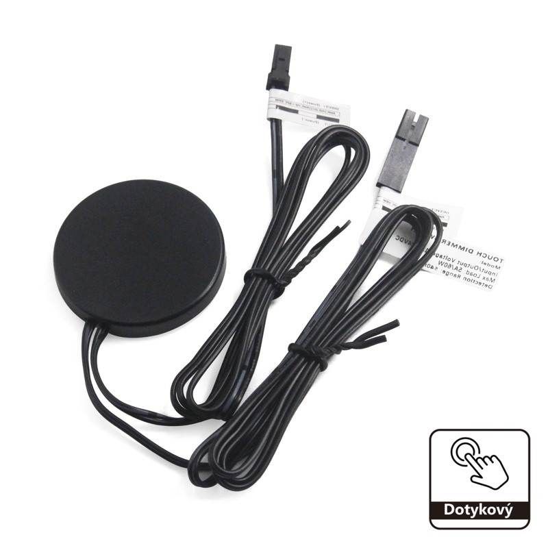 Dotykový vypínač LED pásu do nábytku pre jednu vetvu, stmievateľný, do 60 W (KM-VDS-01SS)