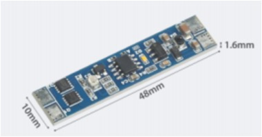 Bezdotykový vypínač LED pásu do hliníkového profilu, stmievateľný, 12 V 96 W / 24 V 192 W (KM-VBS-04L)