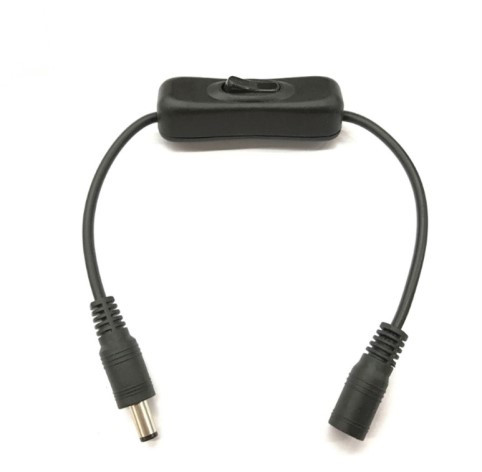 Medzišnúrový vypínač pre LED pásy 12/24 V, čierna (KM-VM-01)