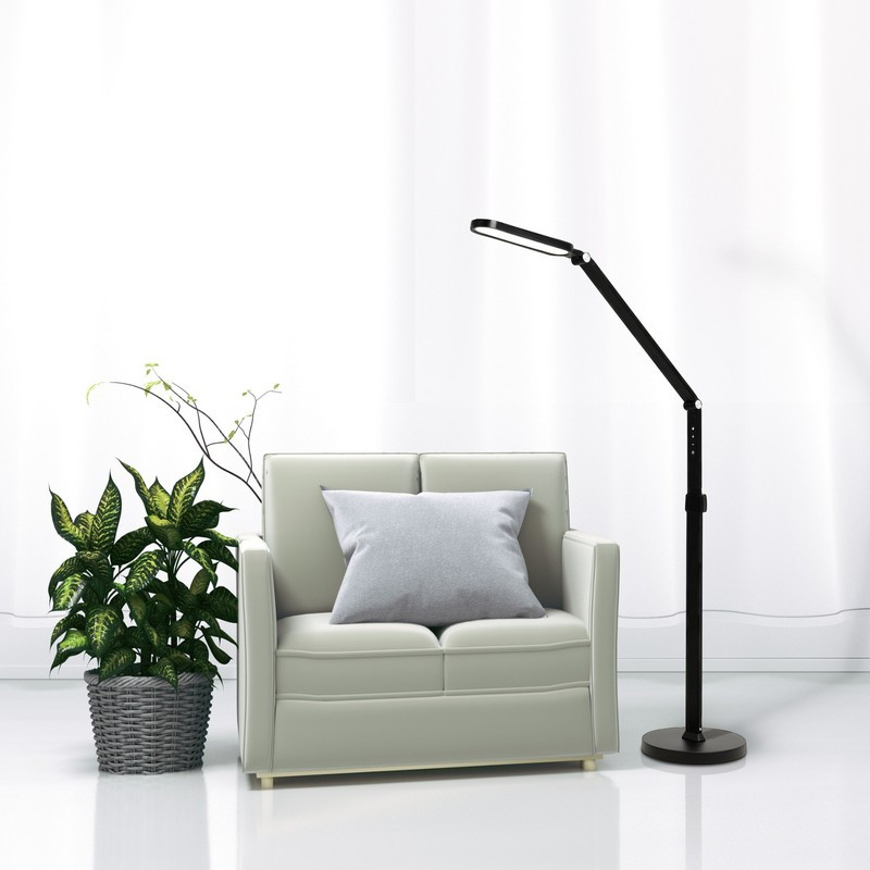 Stojanová LED lampa FERRARA 13 W, 700 lm, CCT, stmievateľná, výška 64 – 164 cm, čierna