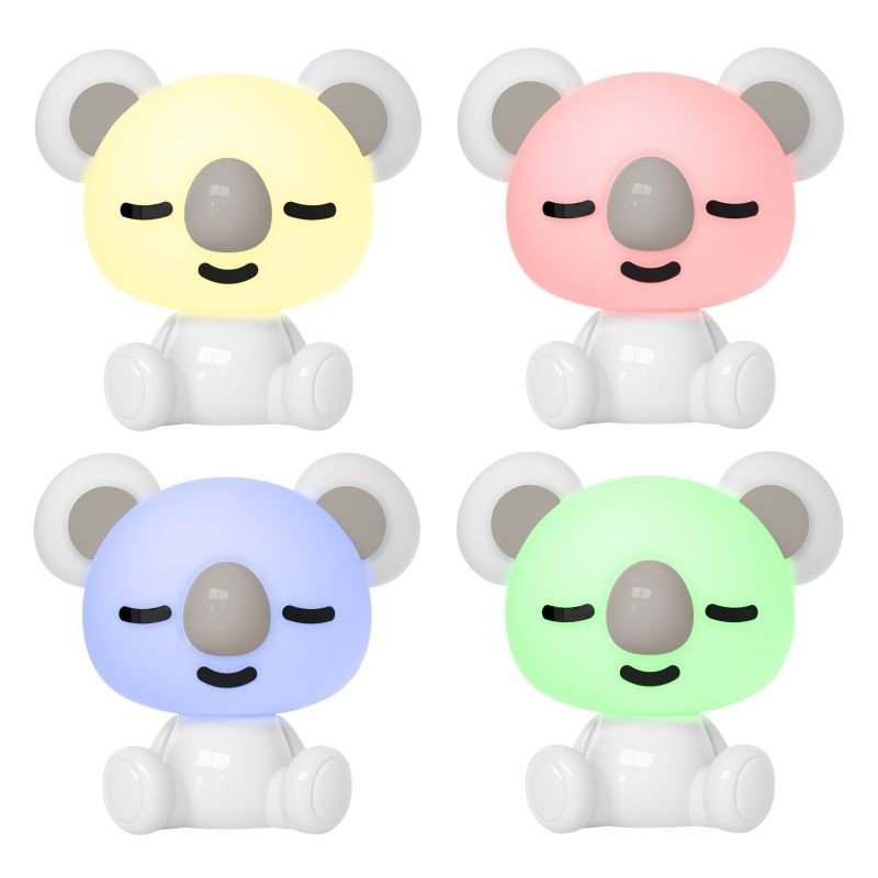 Detská nabíjacia LED lampa KOALA 2,5 W, biele a RGB svetlo, 8 úrovní