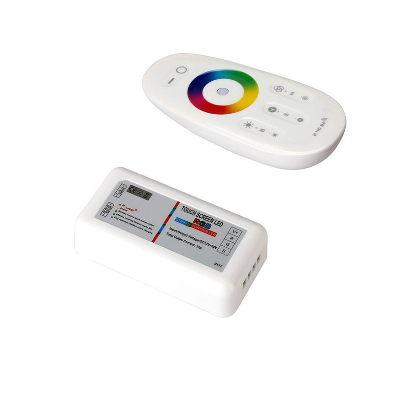 Ovládač pre RGB LED pásy s diaľkovým ovládaním RF, 12 V 216 W / 24 V 432 W (KM-RGB-10)