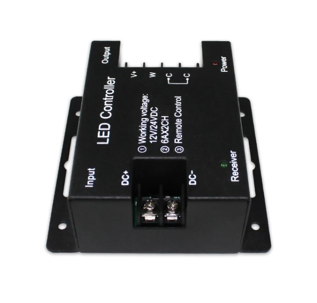 Ovládač CCT LED pásov s diaľkovým ovládačom RF, 12 V 144 W / 24 V 288 W