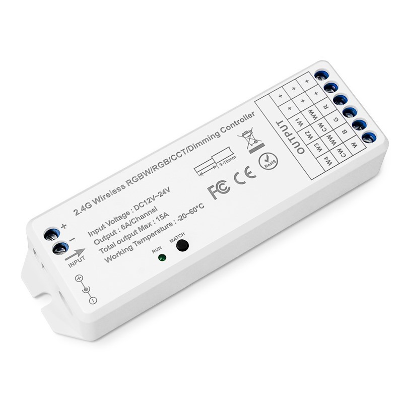 Univerzálny prijímač RF pre LED pásy, 12 V 180 W / 24 V 360 W