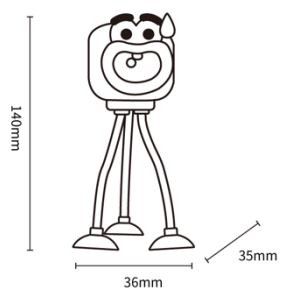 Detské nočné LED svetielko žabka MINI 0,5 W, na batérie 3× LR41, žltá