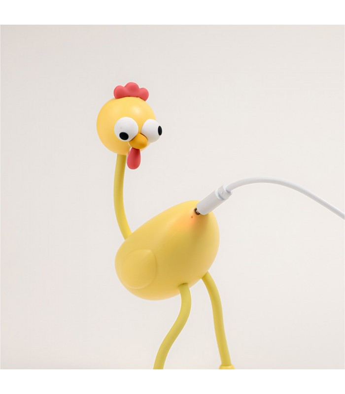Detské nočné LED svetielko kuriatko MINI 3 W, nabíjacie, žltá