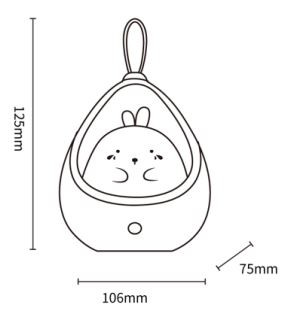 Detské nočné LED svetielko kapybara MINI 1 W, nabíjacie, ružová