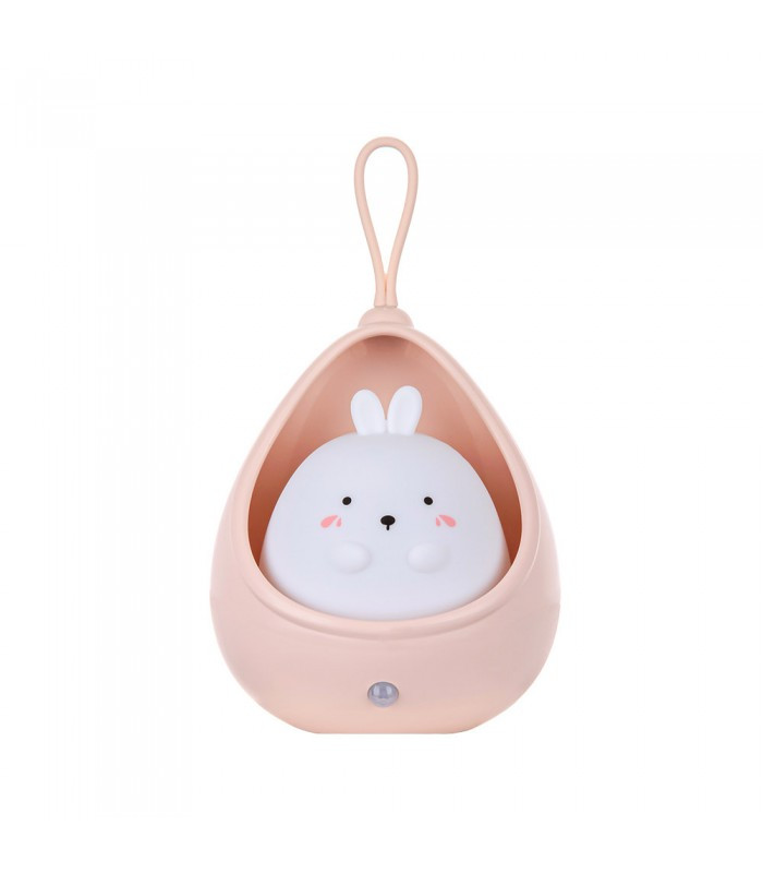 Detské nočné LED svetielko kapybara MINI 1 W, nabíjacie, ružová