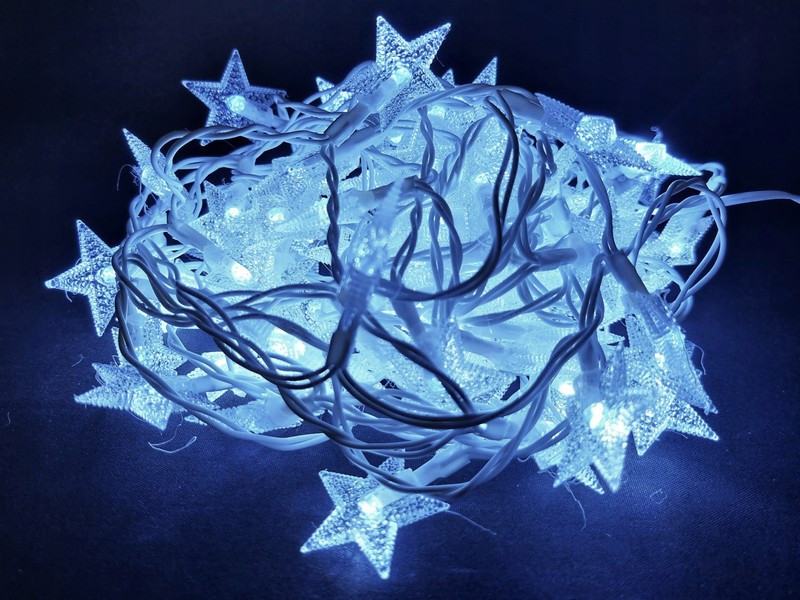 LED vianočná reťaz s hviezdičkami 14-21, 10 m, 100 LED, vonkajšia aj vnútorná, studená biela