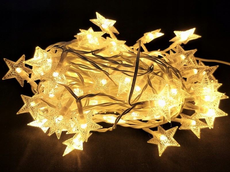 LED vianočná reťaz s hviezdičkami 14-21, 10 m, 100 LED, vonkajšia aj vnútorná, teplá biela