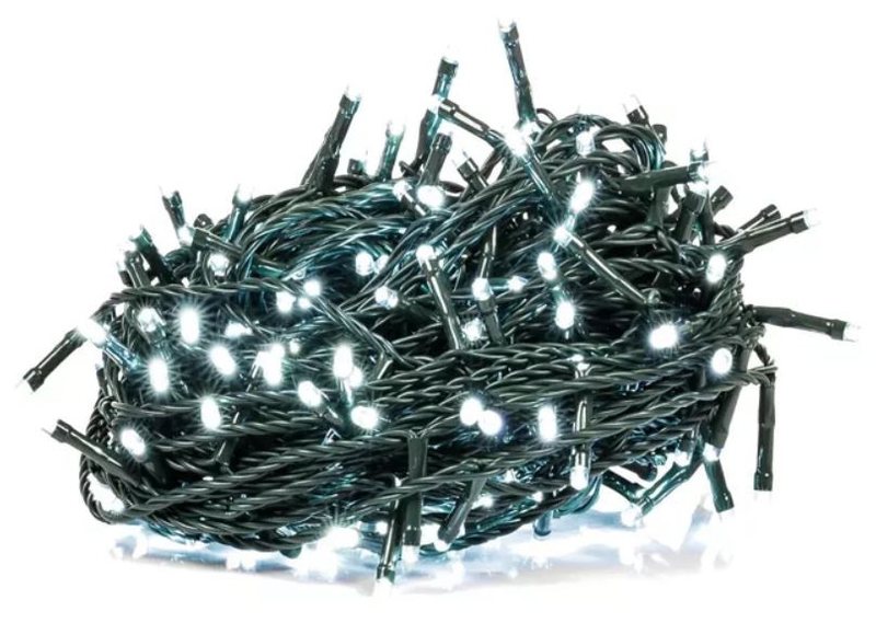 LED vianočná reťaz 632-21, 40 m, 800 LED, vonkajšia aj vnútorná, studená biela, programy
