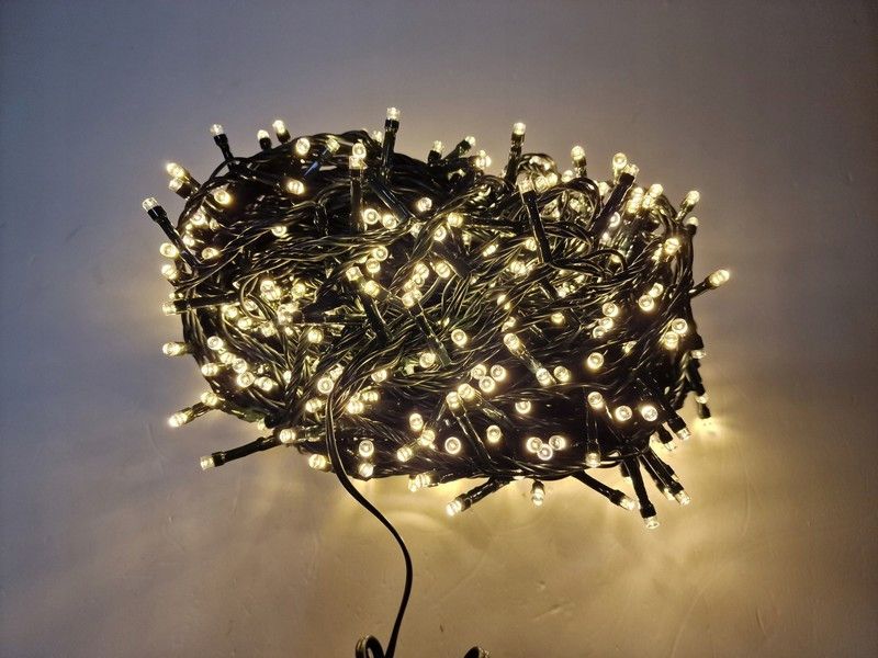 LED vianočná reťaz 642-21, 20 m, 400 LED, vonkajšia aj vnútorná, teplá biela, časovač