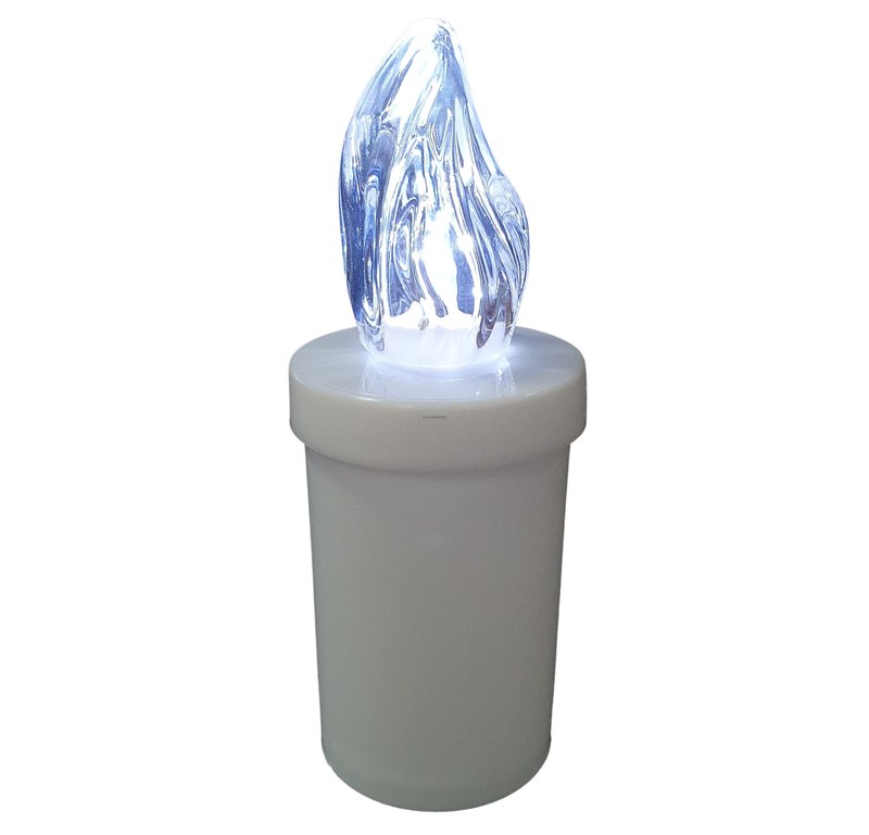 LED vklad do hrobového lampáša 4-15, studené biele svetlo, na batérie 2× AA