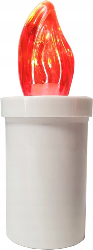 LED vklad do hrobového lampáša 4-15, červené svetlo, na batérie 2× AA