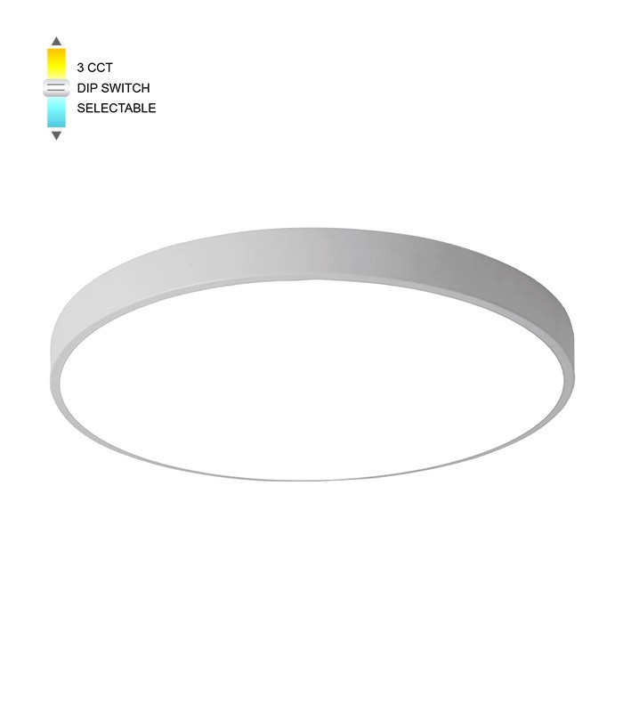 LED stropné svietidlo FINESSE R1-35, 35 W, Ø 40 cm, CCT, biele