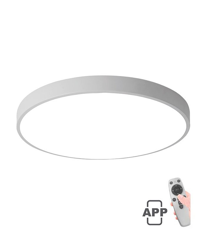 LED stropné svietidlo FINESSE R1-60, 60 W, Ø 60 cm, CCT, biele
