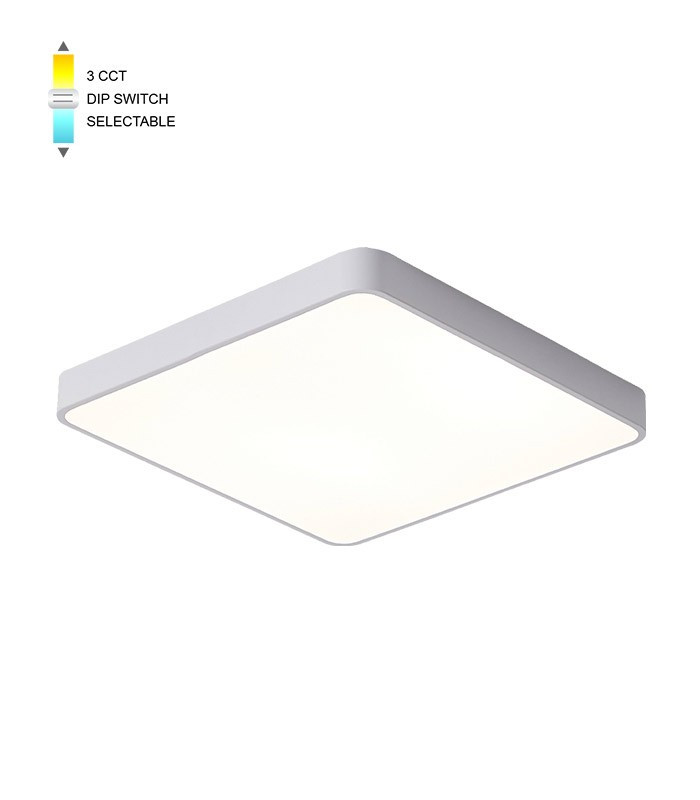 LED stropné svietidlo FINESSE S1-35, 35 W, 40 × 40 cm, CCT, biele