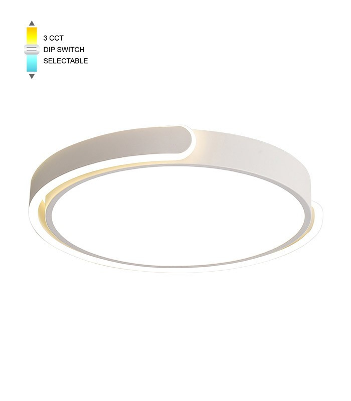 LED stropné svietidlo FINESSE R4-45, 60 W, Ø 48 cm, CCT, biele