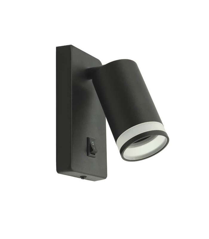 LED nástenné svietidlo LUMO-W, Ø 5,5 cm, čierne