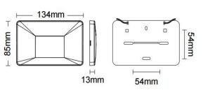 LED schodiskové svietidlo MINO, 3 W, 13,4 × 8,5 cm, IP65, čierne