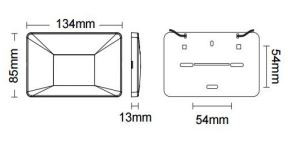 LED schodiskové svietidlo MINO, 3 W, 13,4 × 8,5 cm, IP65, biele