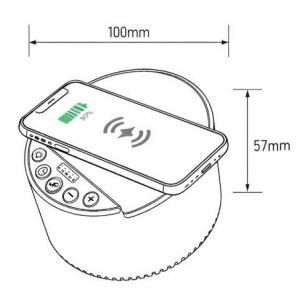 LED stolová lampa s reproduktorom BEAT, 18 W, Ø 10 cm, 2700 K, biela