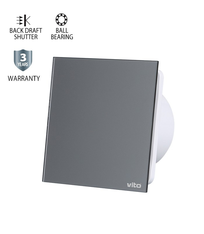 Ventilátor VENTI-GL100, 12 W, IP54, sivý