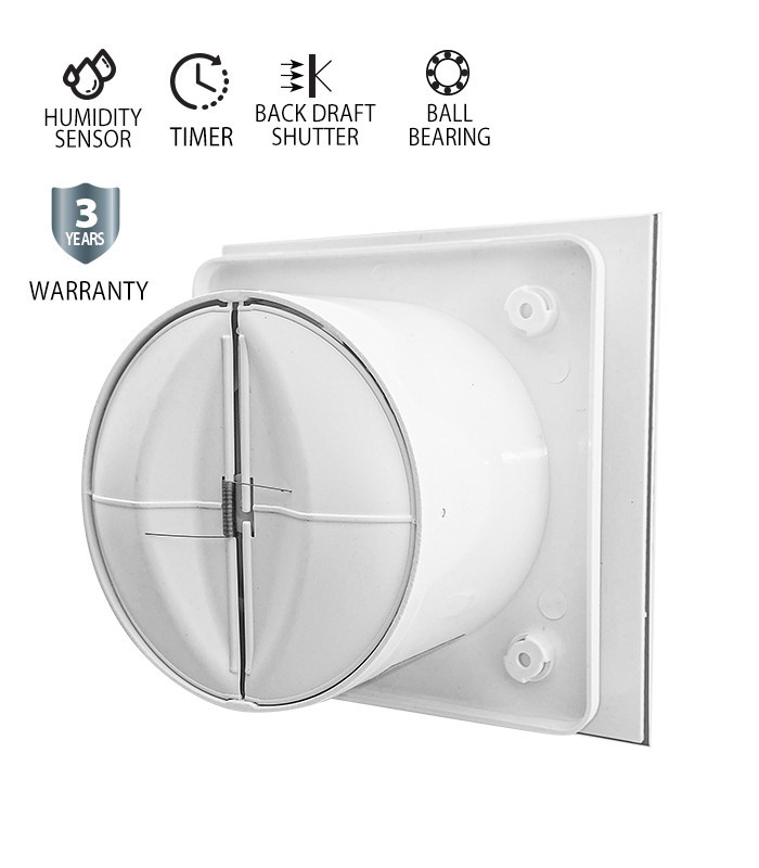 Ventilátor VENTI-GL100S, 12 W, IP54, čierny
