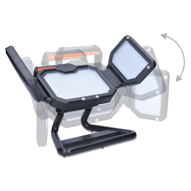 Nabíjací LED reflektor 30 W, 3000 lm, 4000 K, IP54, USB-C (WM-30W-RE)