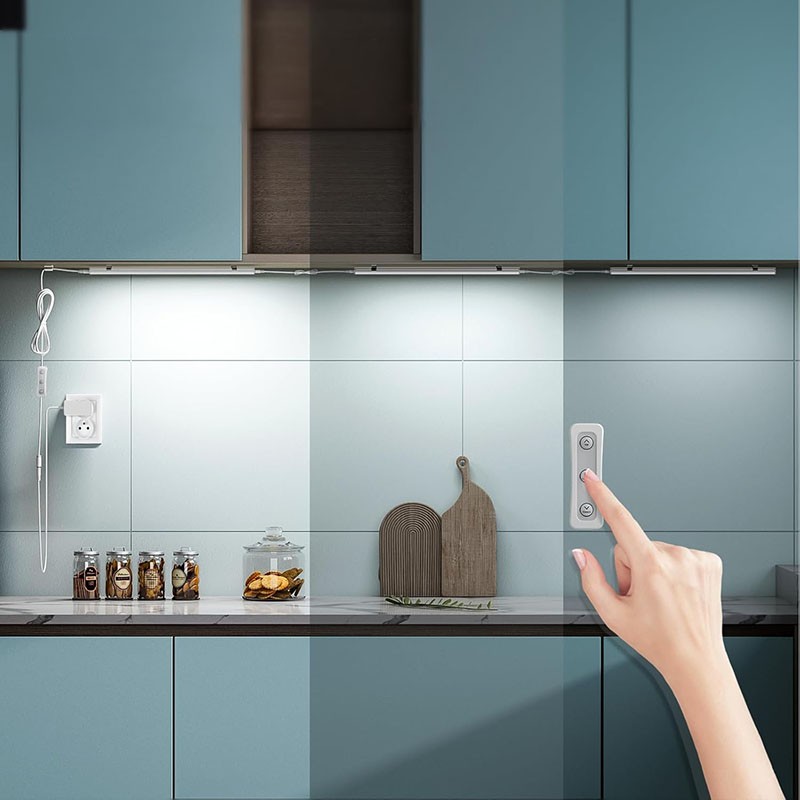 LED podlinkové svietidlá s magnetom a ovládačom, stmievateľné, 3 x 3 W, 3 x 30 cm, 4100 K (WO218)