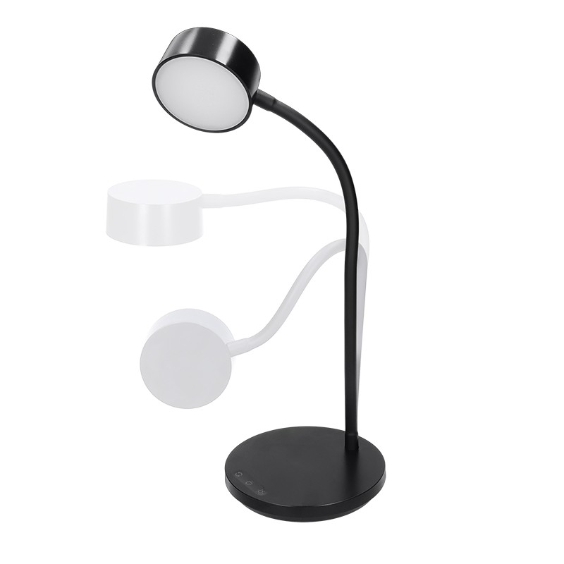 Stolová LED lampička 4,5 W, 300 lm, 3 farby svetla, stmievateľná, USB, čierna (WO3000-B)