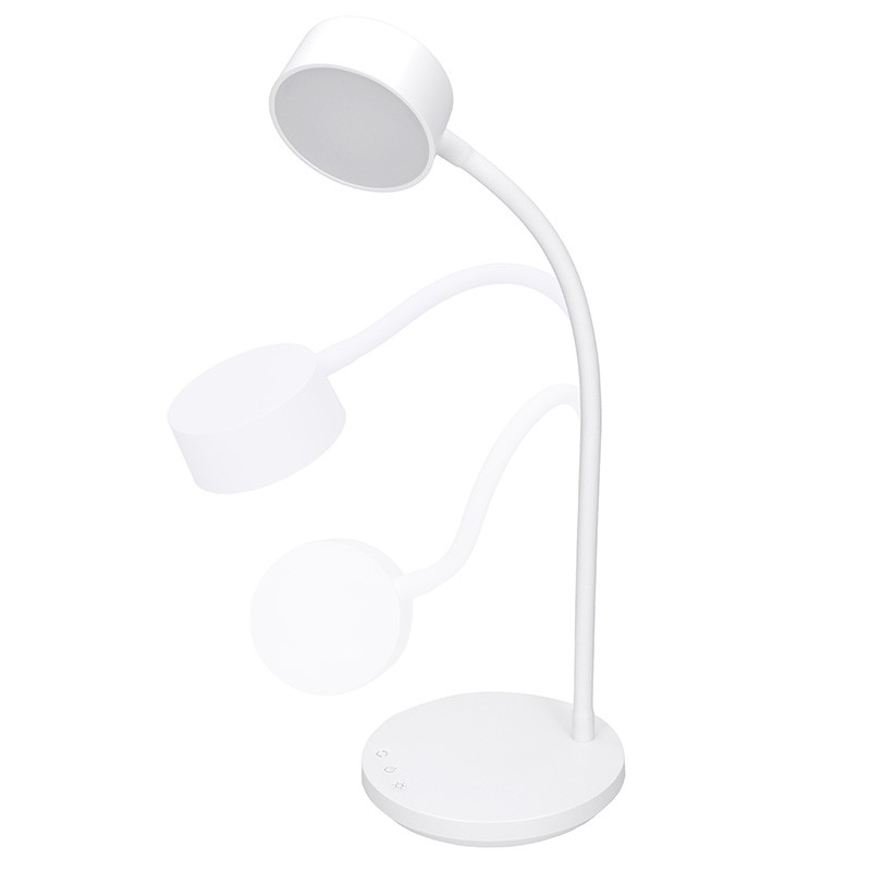 Stolová LED lampička 4,5 W, 300 lm, 3 farby svetla, stmievateľná, USB, biela (WO3000-W)