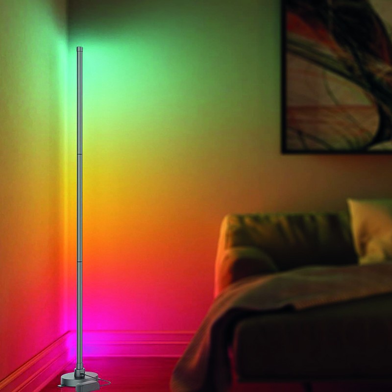 Smart LED stojacia lampa Rainbow, WiFi, RGB a teplá biela, 18 W, výška do 148 cm (WO62)